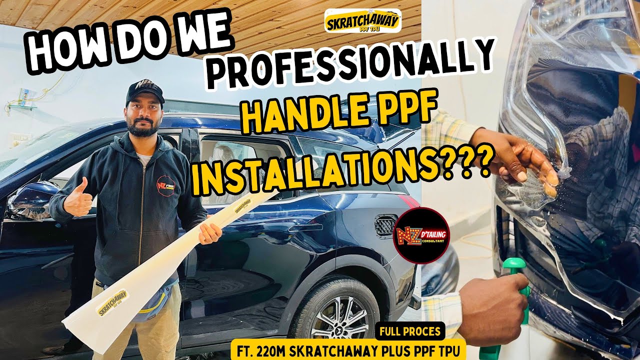 Full professional method of PPF TPU installation | 220m Super Glossy Skratchaway+ Paint Protection