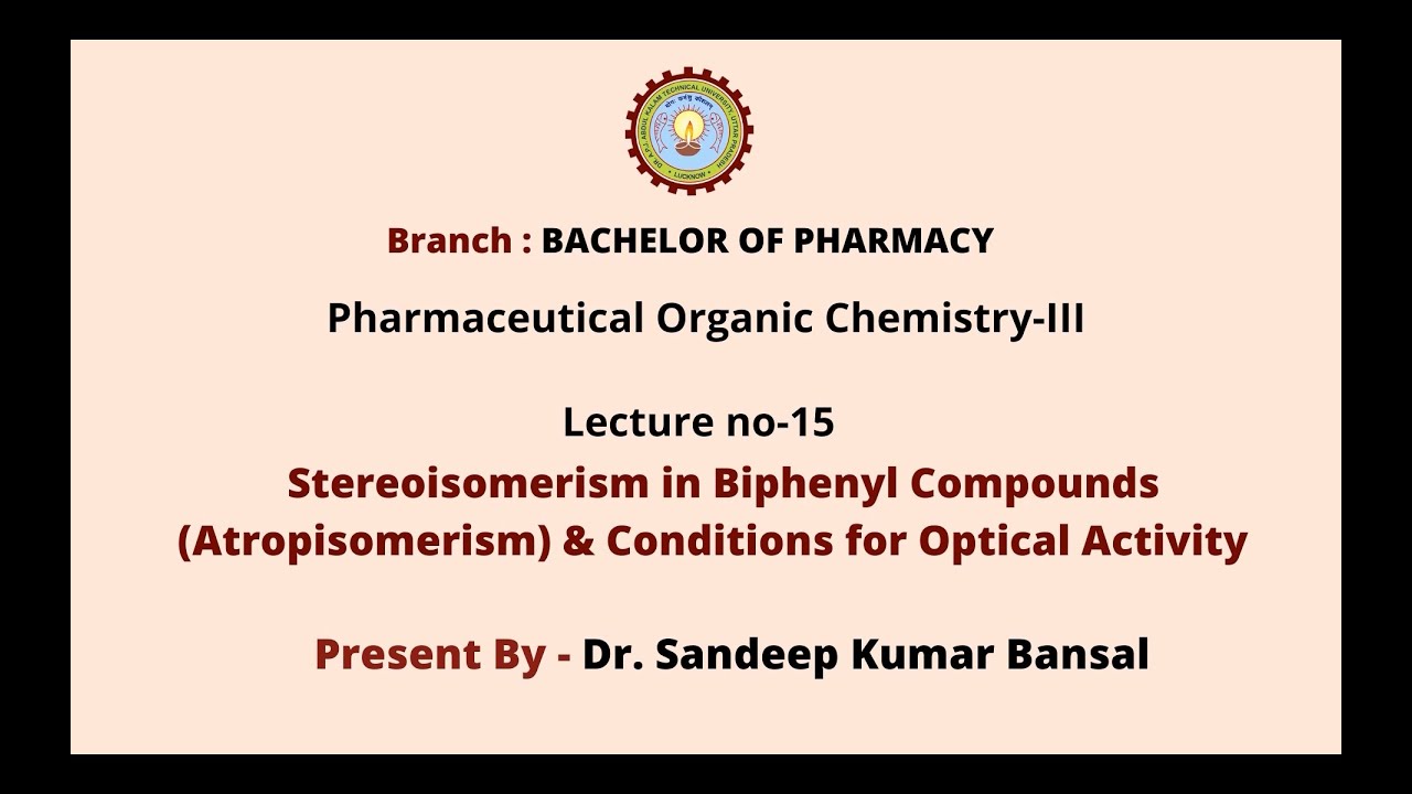 Pharmaceutical Organic Chemistry III | AKTU Digital Education