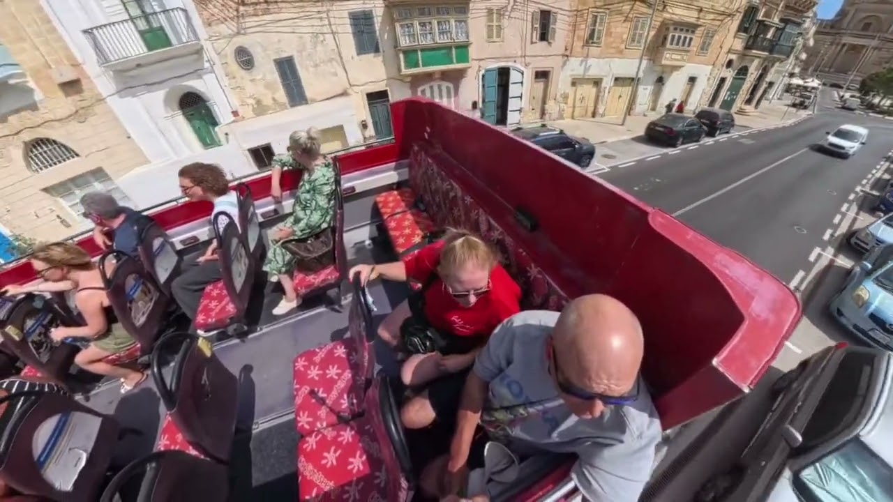 Open top bus tour route of Malta September 2025 