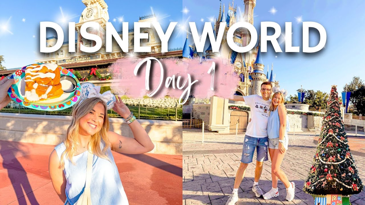 WALT DISNEY WORLD VLOG 🏰 DAY 1 | Magic Kingdom at Christmas, Tron, Gaston's Tavern and new-in merch✨