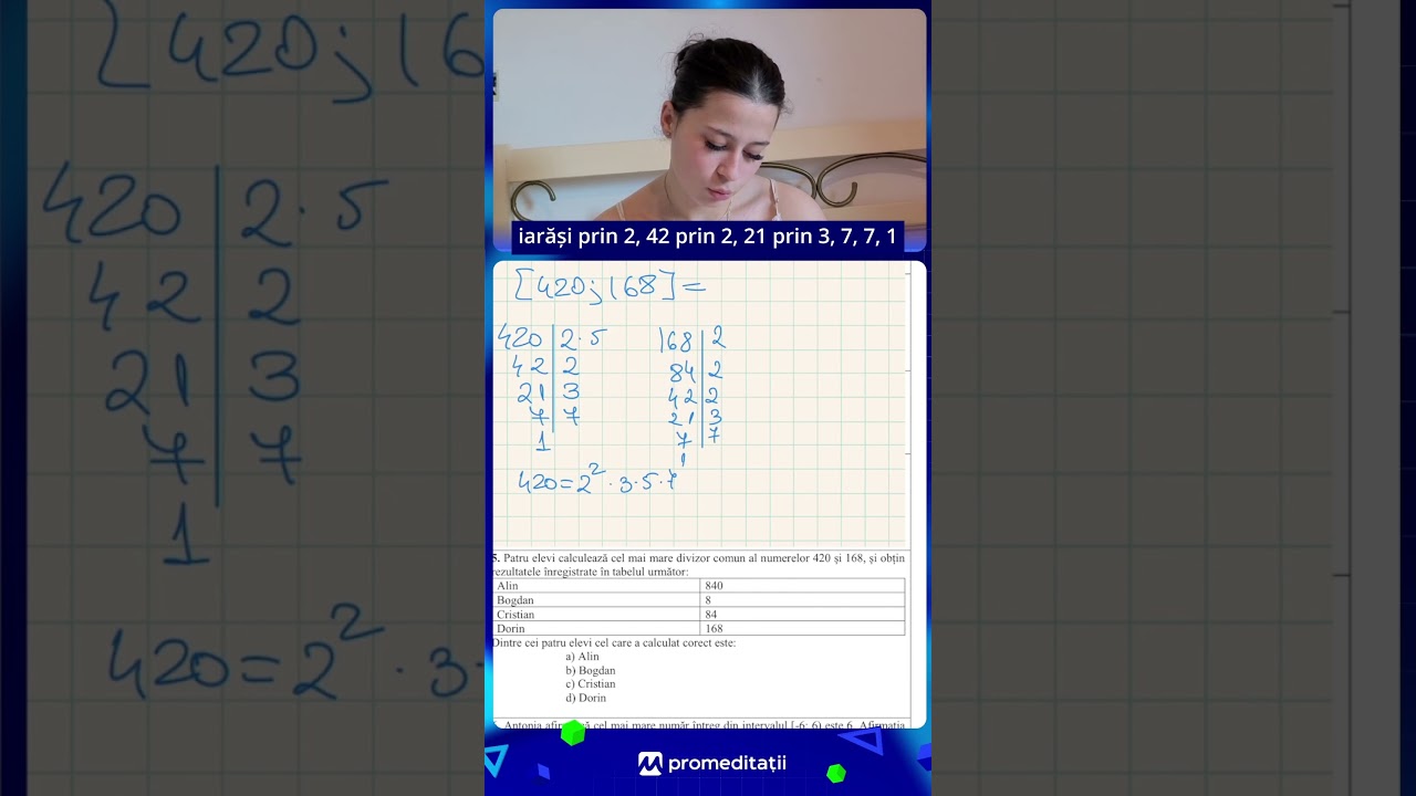 CMMDC | Evaluarea Națională Matematică