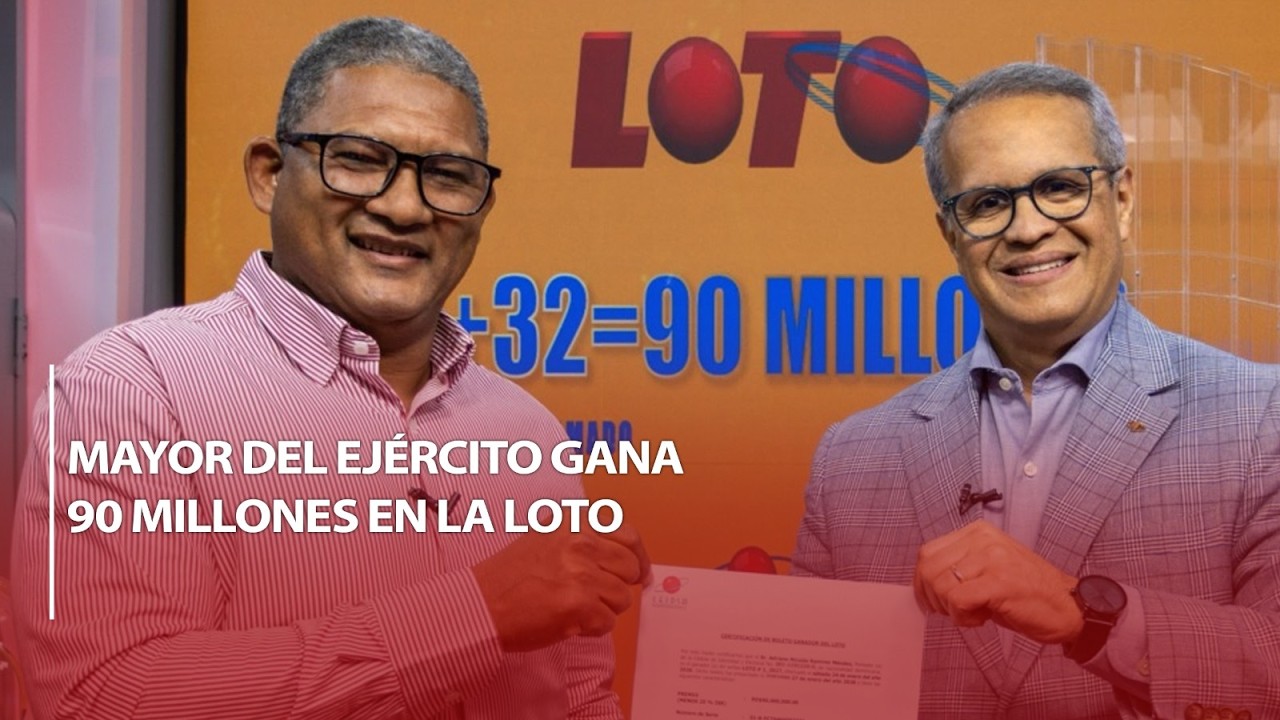 Leidsa entrega a oficial del Ejército 90 millones de pesos que se ganó en la loto