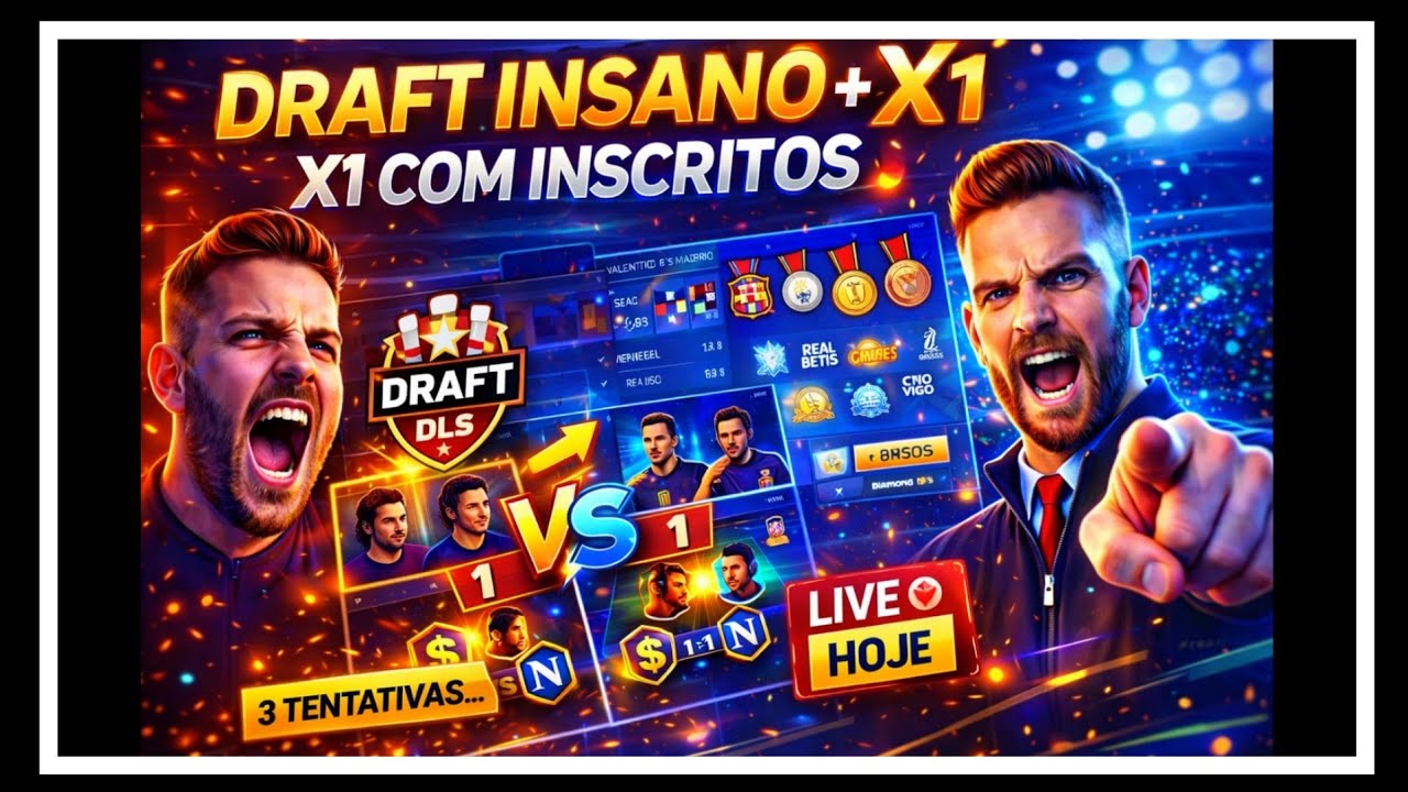 ESSE DRAFT VEIO ROUBADO?! 😳🔥X1 COM INSCRITOS AO VIVO #DLS #DreamLeagueSoccer #DLSLive #DLSBrasil