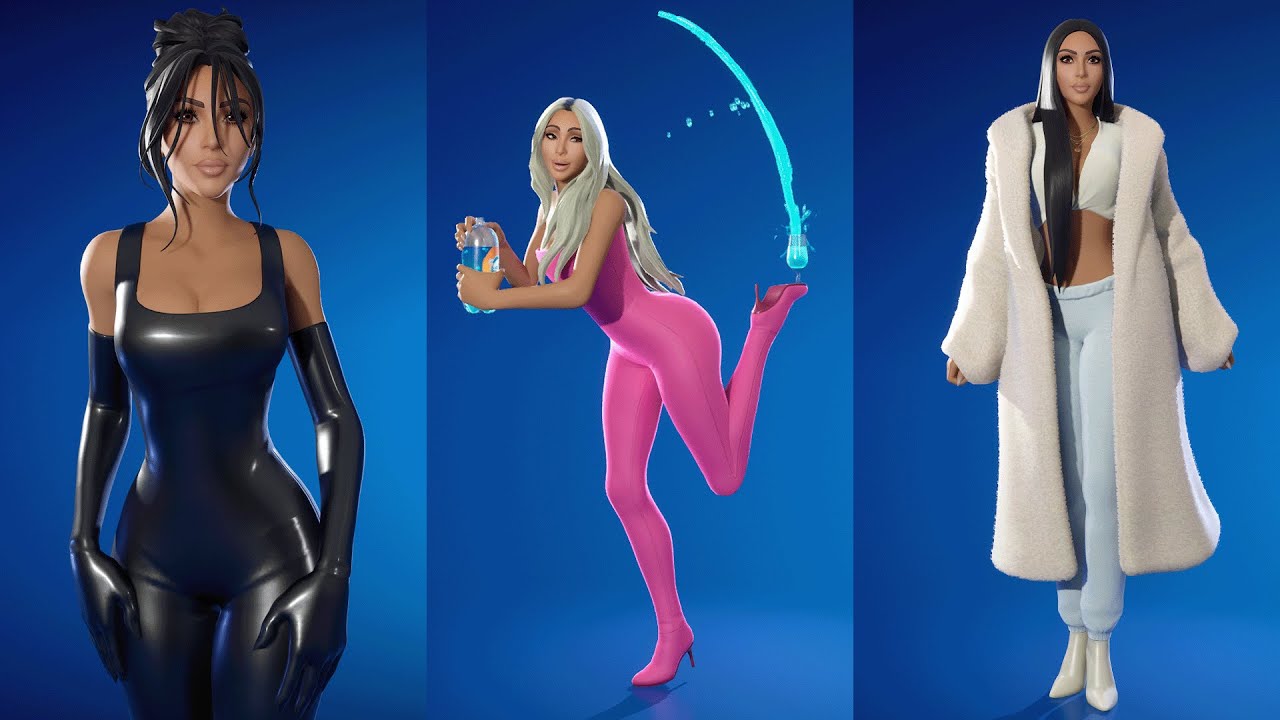 Kim Kardashian Fortnite Skins (Full Showcase)