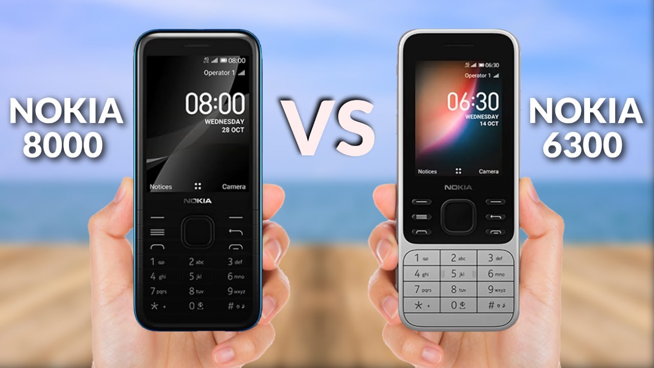 Nokia 8000 4G VS Nokia 6300 4G