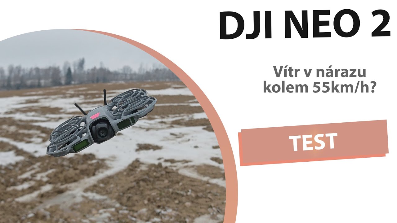 DJI NEO 2 v vítr v nárazu 55km/h