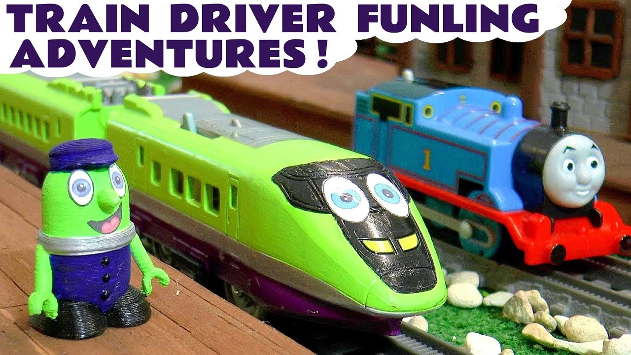 Toy Train Adventure Stories with Train Driver Funling