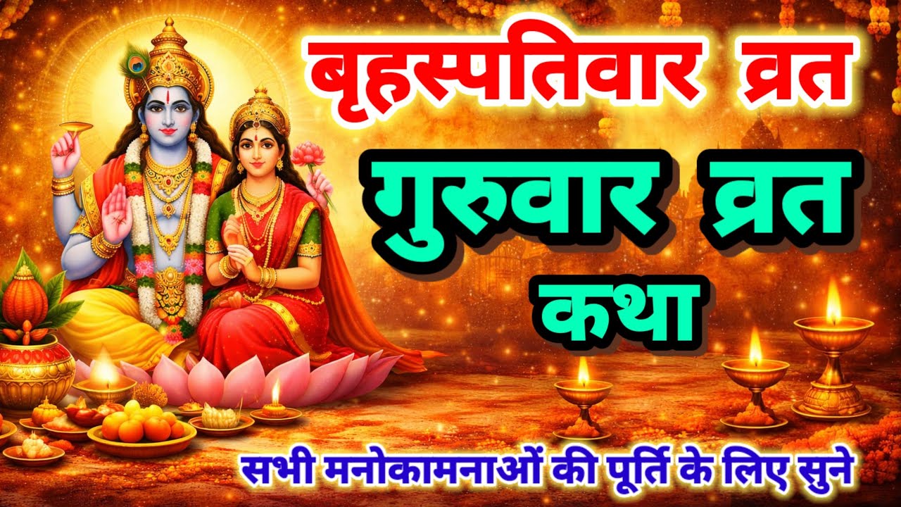 गुरुवार व्रत की कथा आरती सहित | brihaspatiwar vrat katha | Brihaspati Dev Ki Aarti