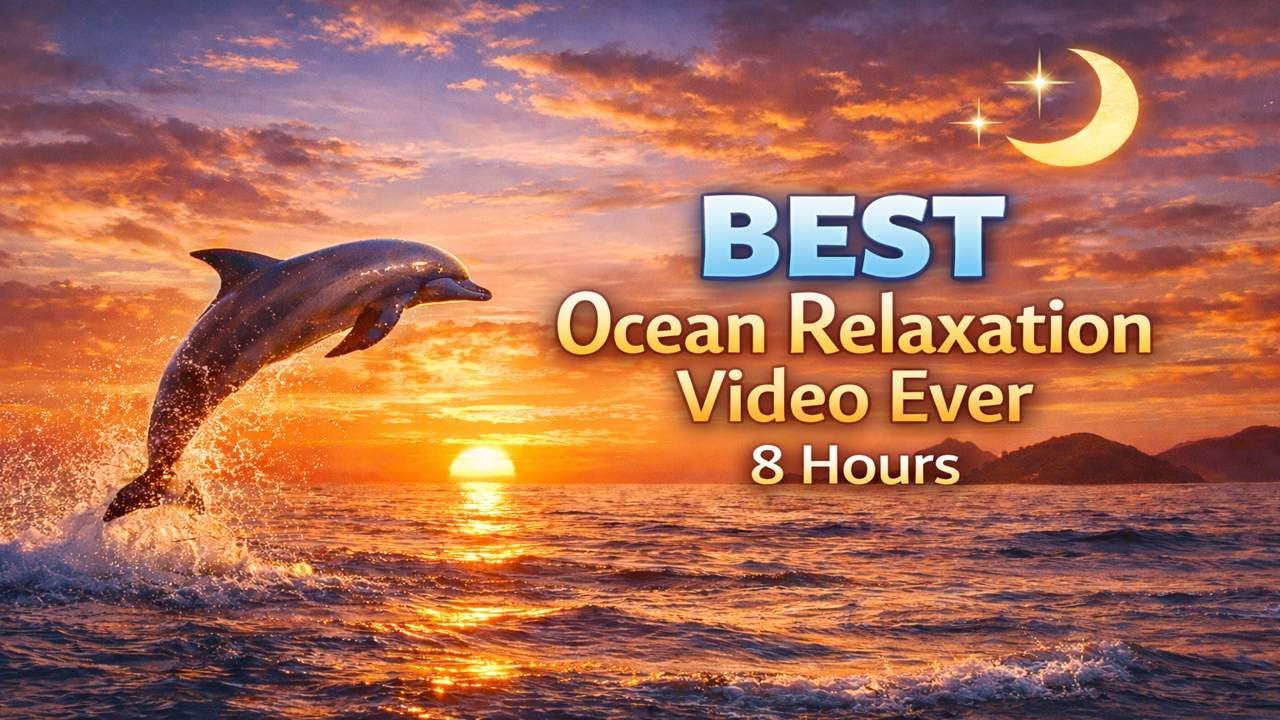 Ocean Waves with Marine Life | Relaxing Sea Sounds for Deep Sleep (8 Hours)