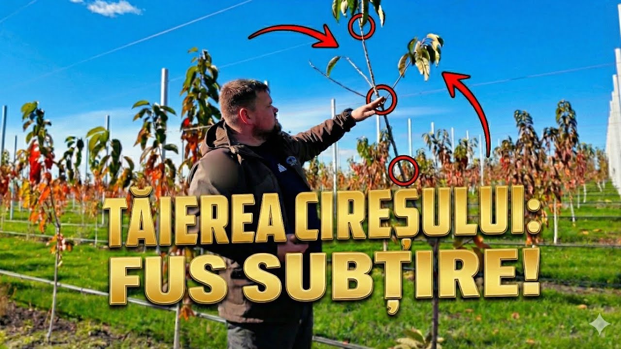 Formarea cireșului cu ramuri subțiri