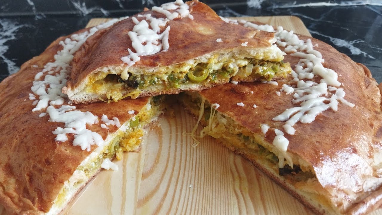 خبزة معمر بالكفتة سهلة ولذيذة وحشوة اقتصادية 😋 وصفة تستحق التجربة 👌