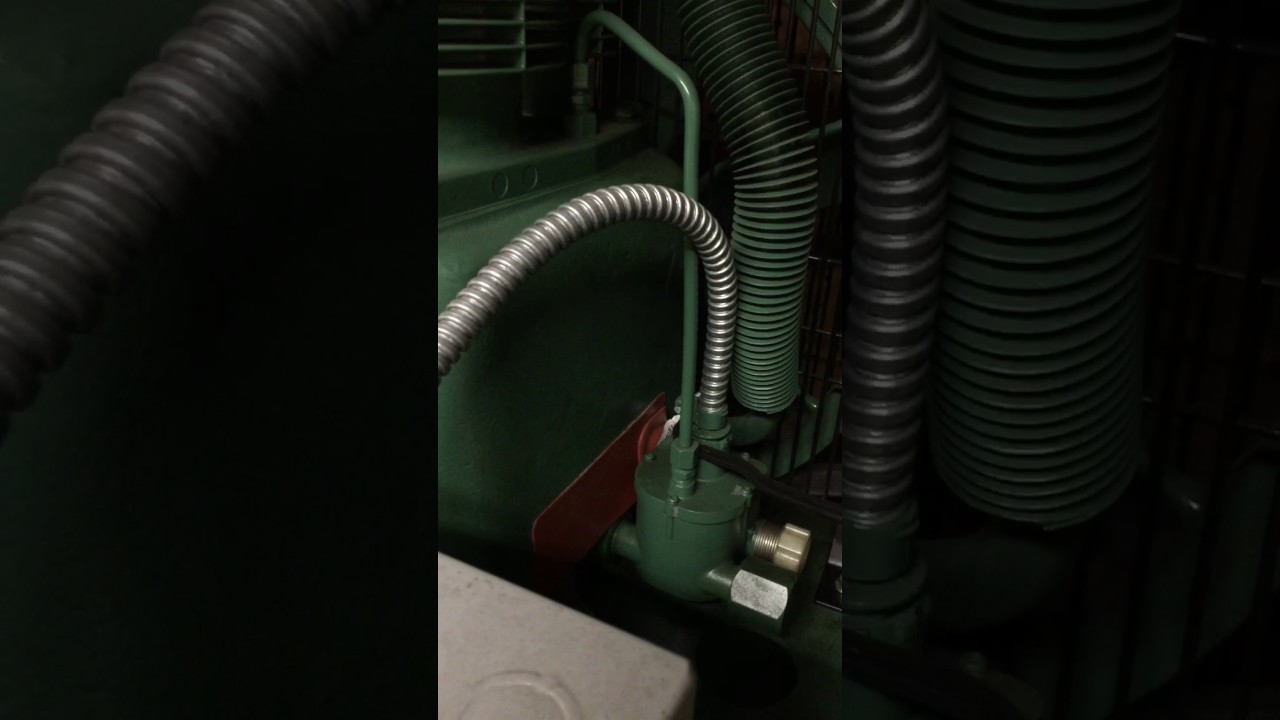 Air compressor timed auto drain heater water trap and dryer setup