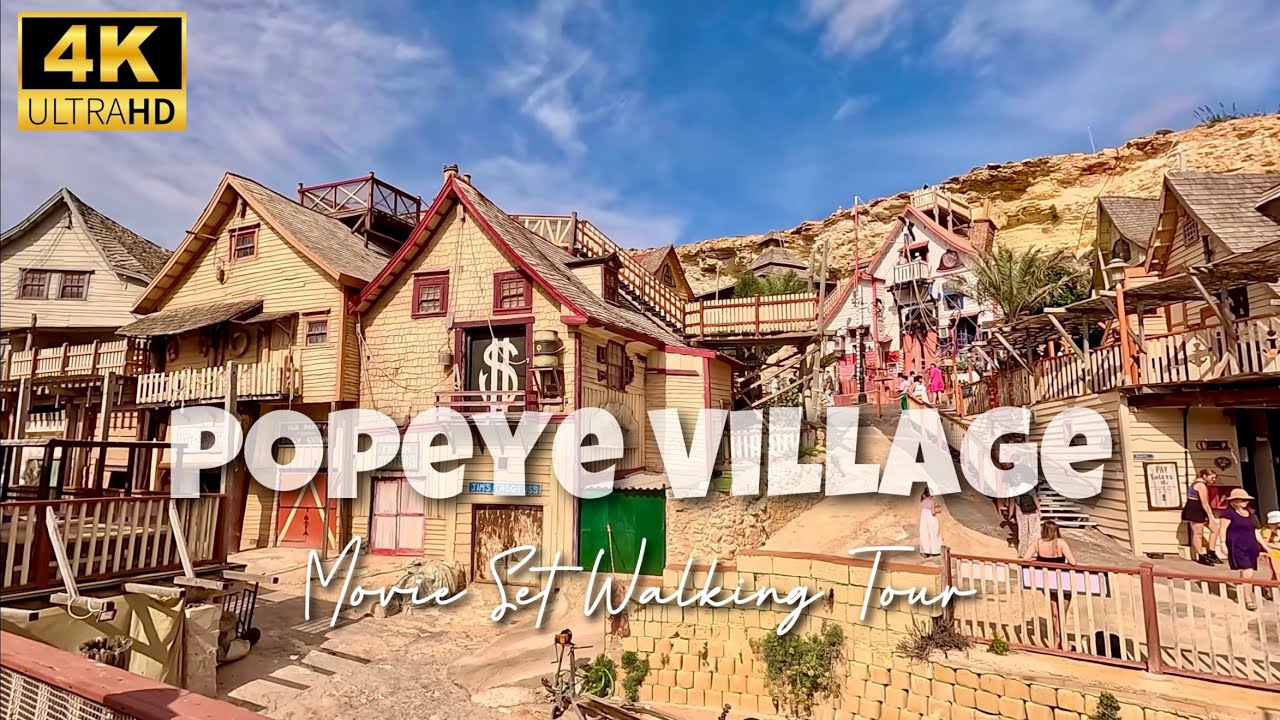 Popeye&rsquo;s Village, Malta | 4K Walking Tour