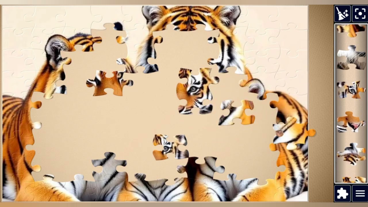 Amazing Tiger Family Portrait 🐅🐯🖼️🧡🧩 amazing jigsaw puzzle 🧩//@jigsawpuzzle45 