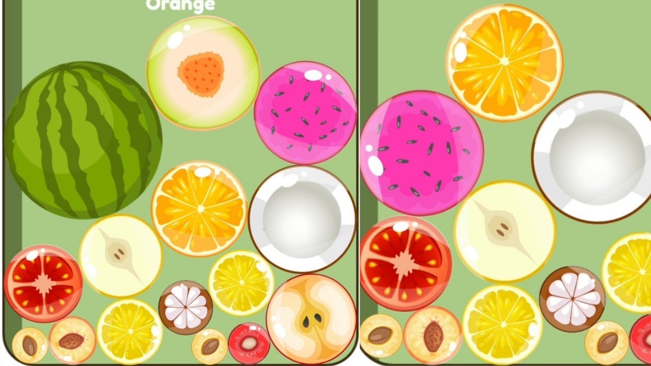 Merge watermelon gameplay#puzzlegame#gameparkarea#mergegames