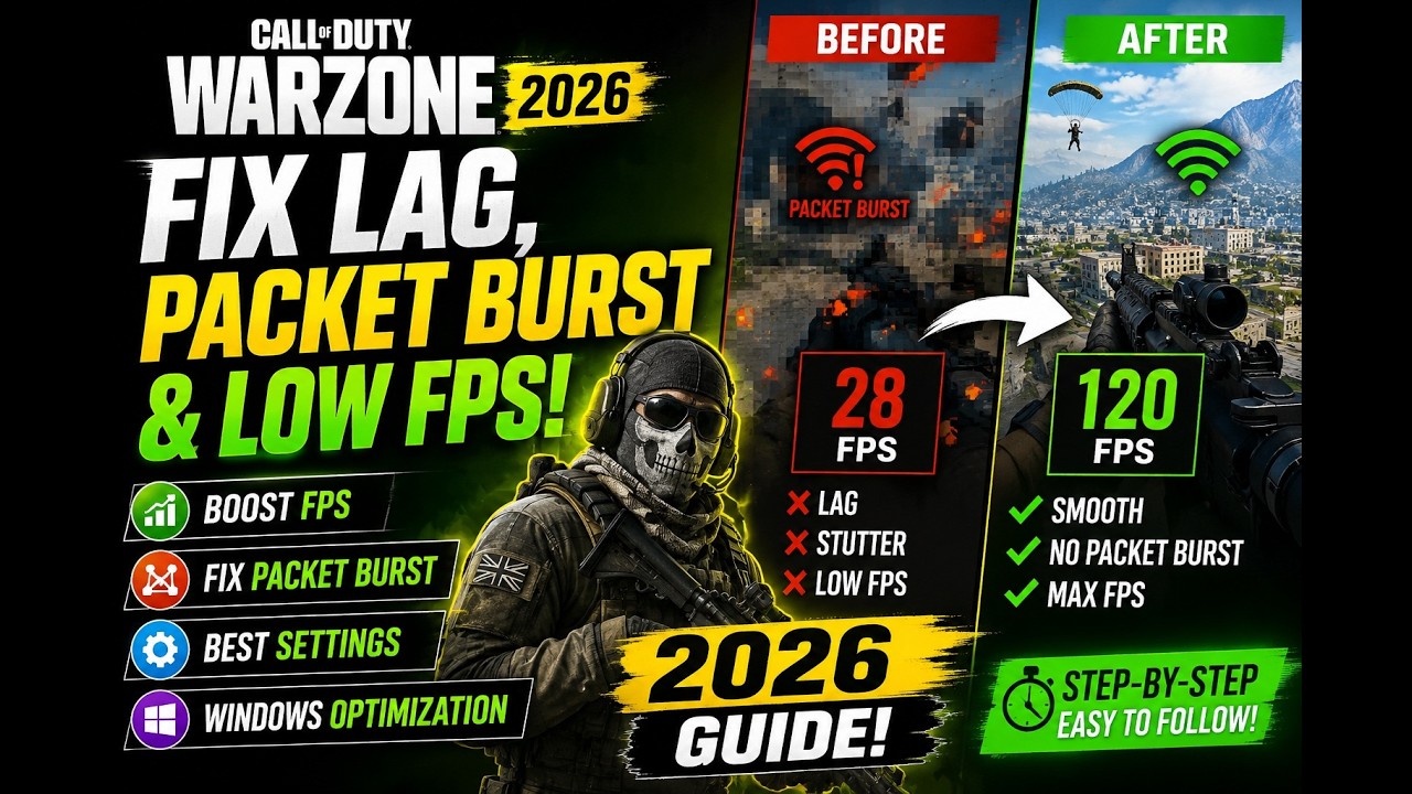 How To Fix Warzone Lag & Packet Burst (Increase FPS FAST 2026)