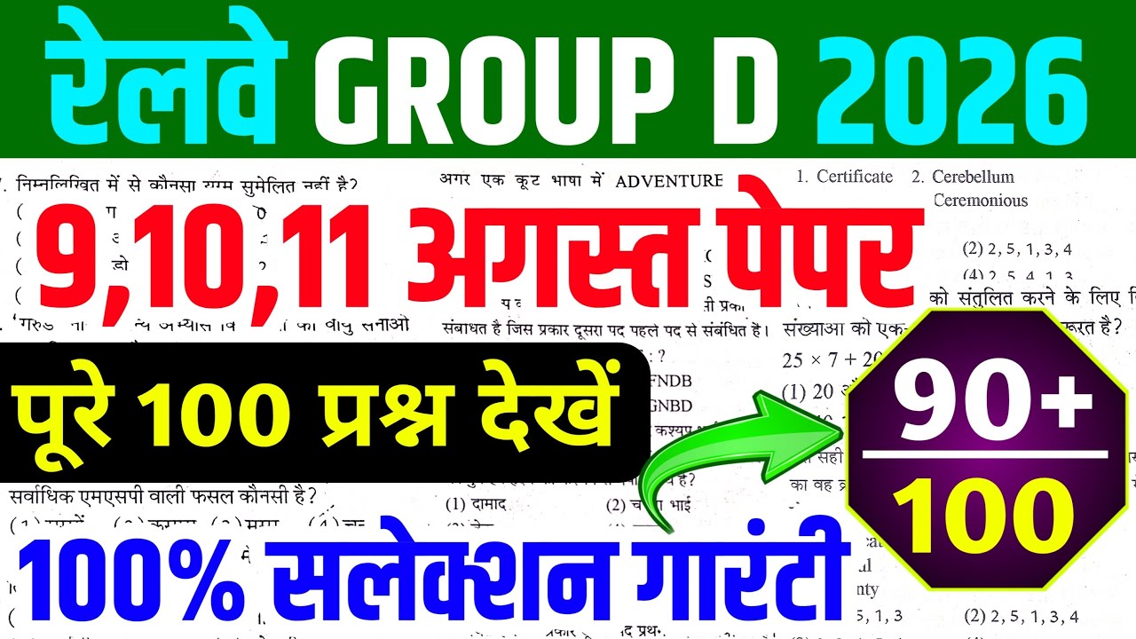 RRB GROUP D 09 August ALL Shift Analysis 2026 | RRB GROUP D EXAM Analysis 2026 |RRB GROUP D ANALYSIS