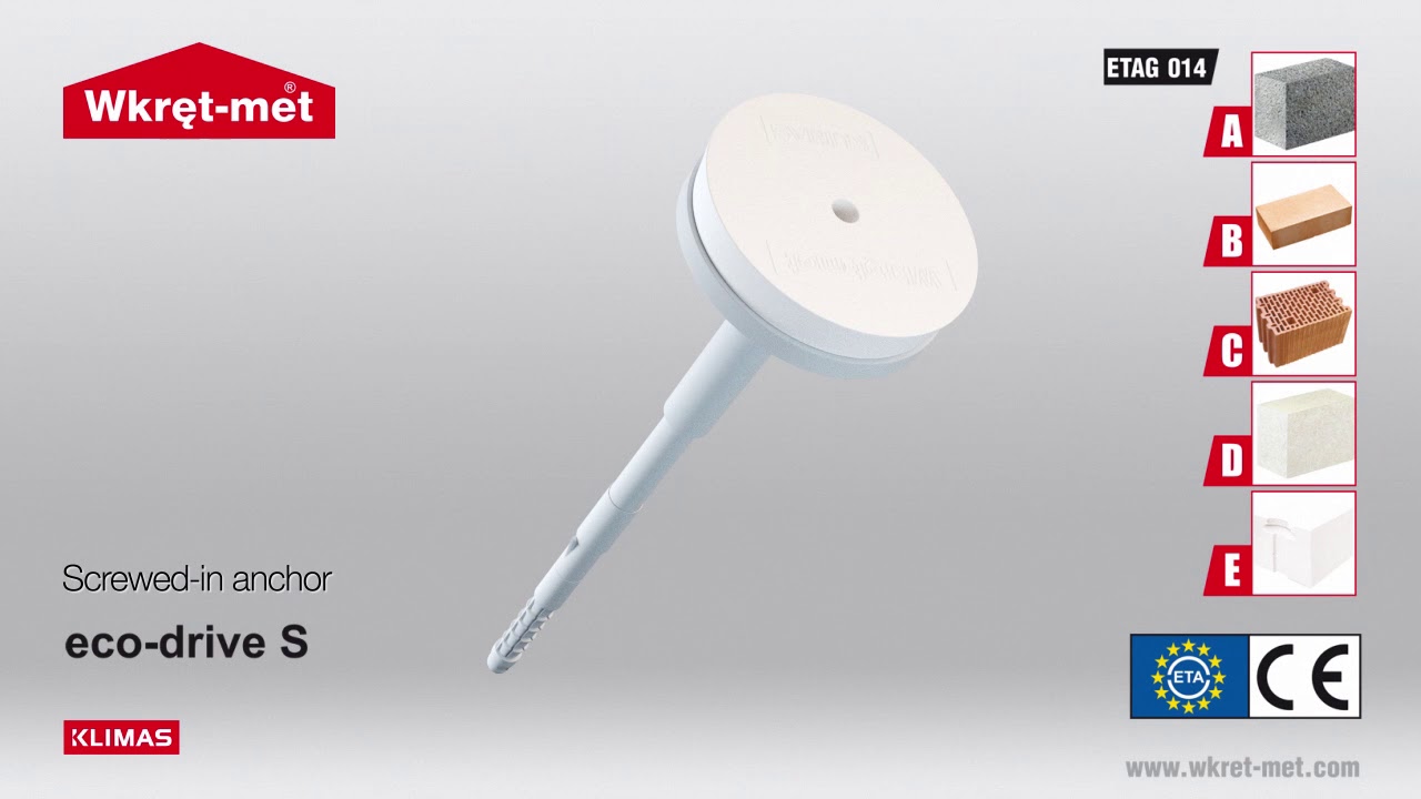 Taco de fijación atornillado ECODRIVE S8 de Wkret-Met - SATE