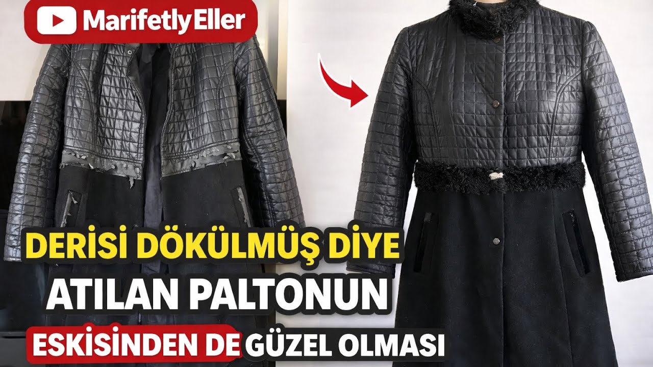 Çöpe Atılmış Paltoyu Yeniledim! Son Haline İnanamayacaksınız 😍 | Kendin Yap