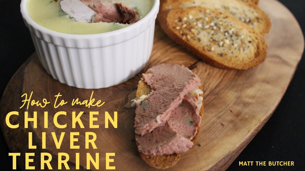 How to Make CHICKEN LIVER TERRINE w/ Everything Bagel Crostini // Matt the Butcher