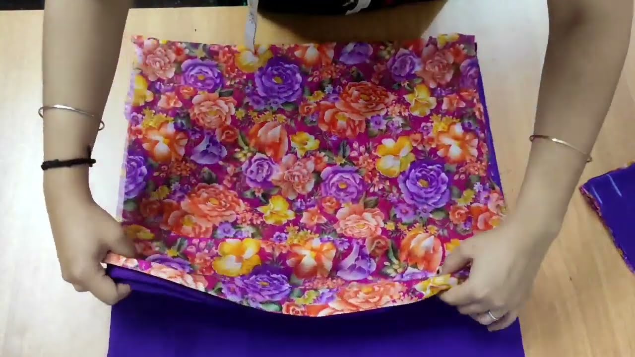 Beautiful frilled frock cutting and stitching in kannada