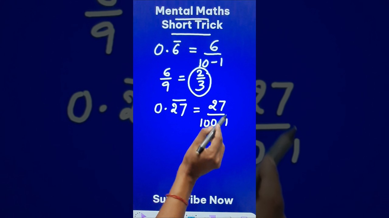 Was that SO EASY? Non-Terminating Recurring Decimals to Rational Form #youtubeshorts #Decimals