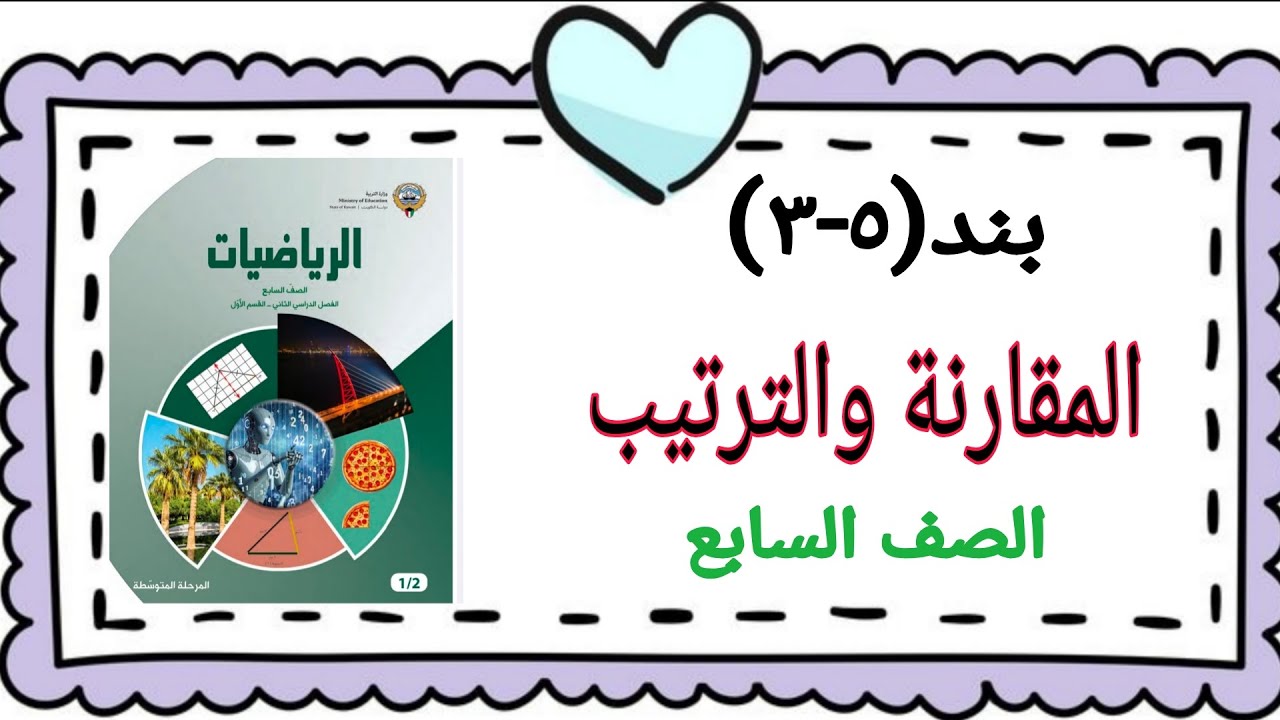 بند(٥-٣) المقارنة والترتيب .. الصف السابع .. الفصل الدراسي الثاني