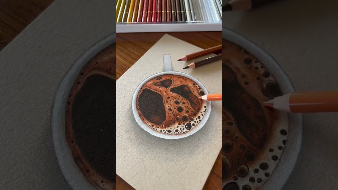 Colored Pencil Drawing: Cup of Coffee