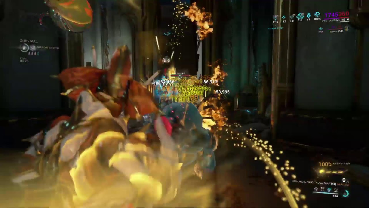 Warframe Protea Prime steel path survival