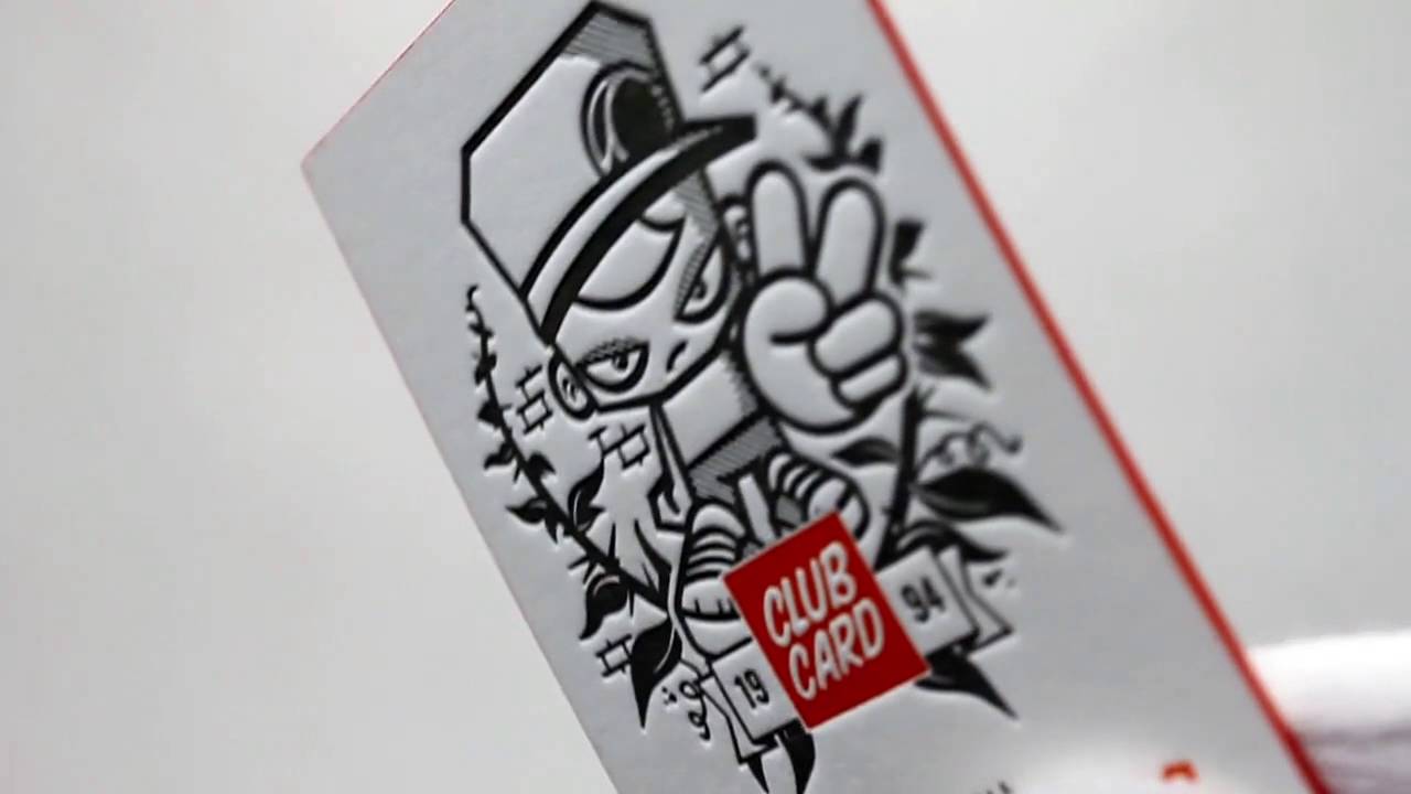 42pt Letterpress Business Card | Clubcard TV