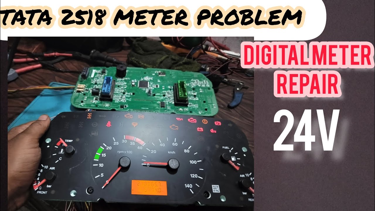 TATA 2518- 24V DOUBLE BATTERY TRUCK METER REPAIR SUCCESSFUL METER BLAST VIA DYANAMO OVER CHARGING
