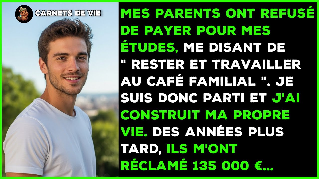Mes parents ont refusé de payer mon université, me disant de travailler au café familial.