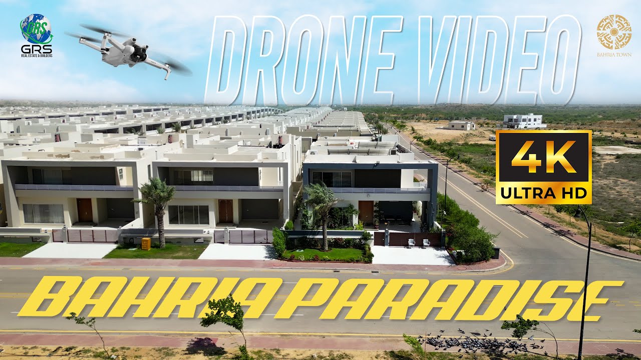 Bahria Paradise | 4k Drone Video | Bahria Paradise Villa | Mini Dams | Bahria Town Karachi