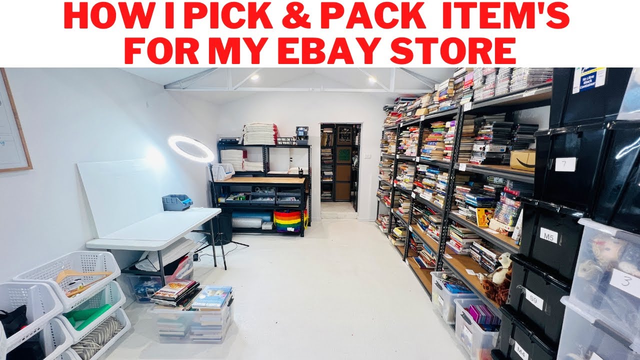 eBay Reseller | How I Pick and Pack Item's Fast for My eBay Store | eBay Shipping Station