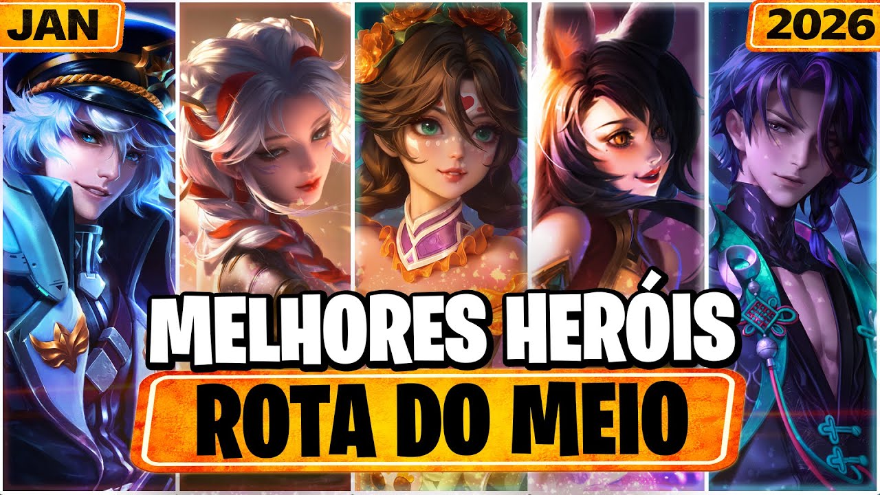 TIER LIST DOS MELHORES HERÓIS DA ROTA DO MEIO NO HONOR OF KINGS | JANEIRO 2026