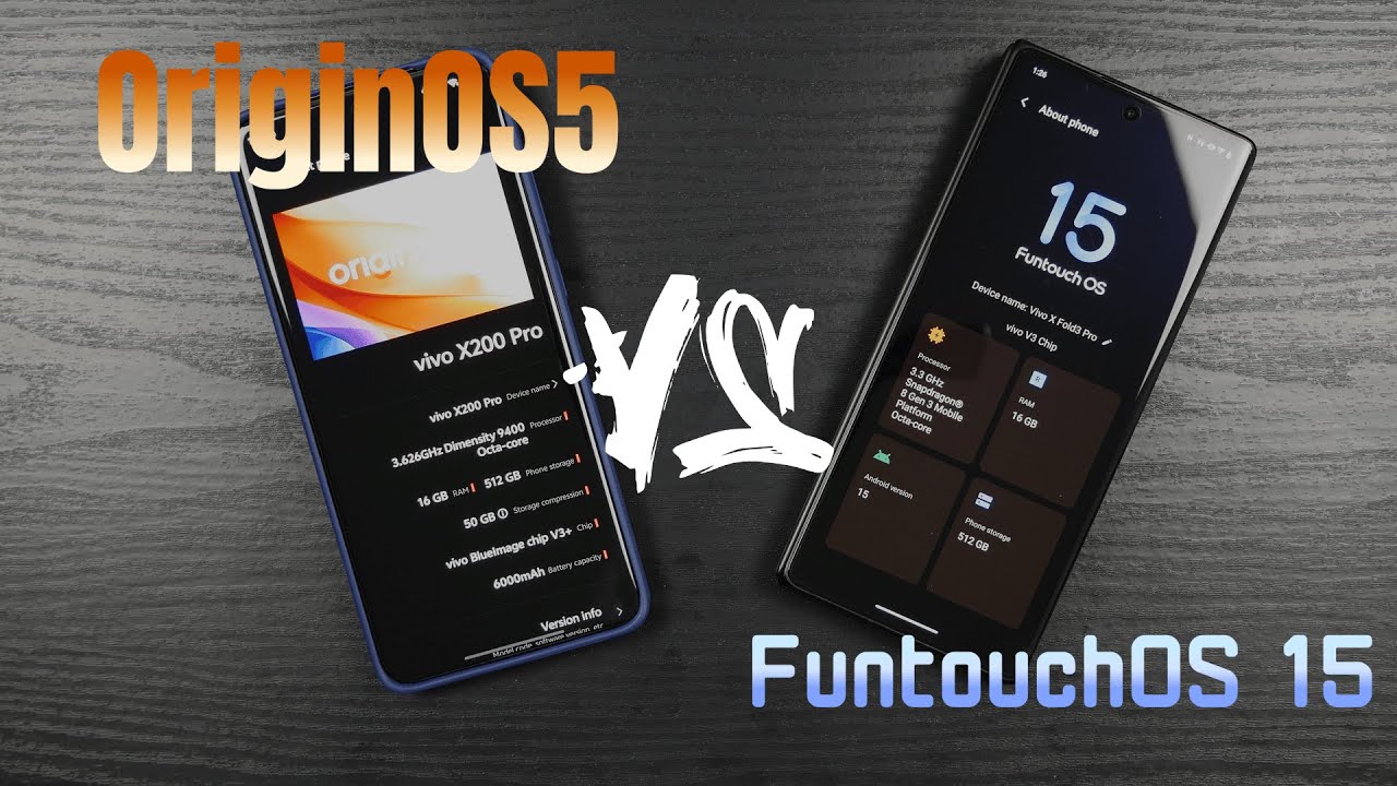 Сравнение ОС Vivo: OriginOS 5 и FuntouchOS 15
