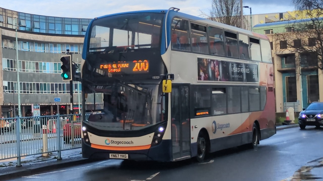Full Route Visual / 15323 / YN67YKG / Service 200 / Plymouth Royal Parade to Coypool P&R