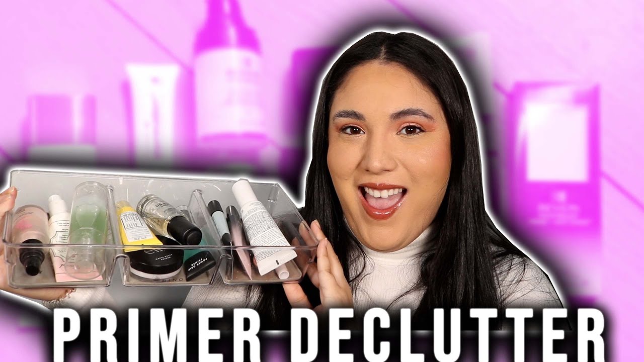 MAKEUP DECLUTTER 2022| cleaning out my primer