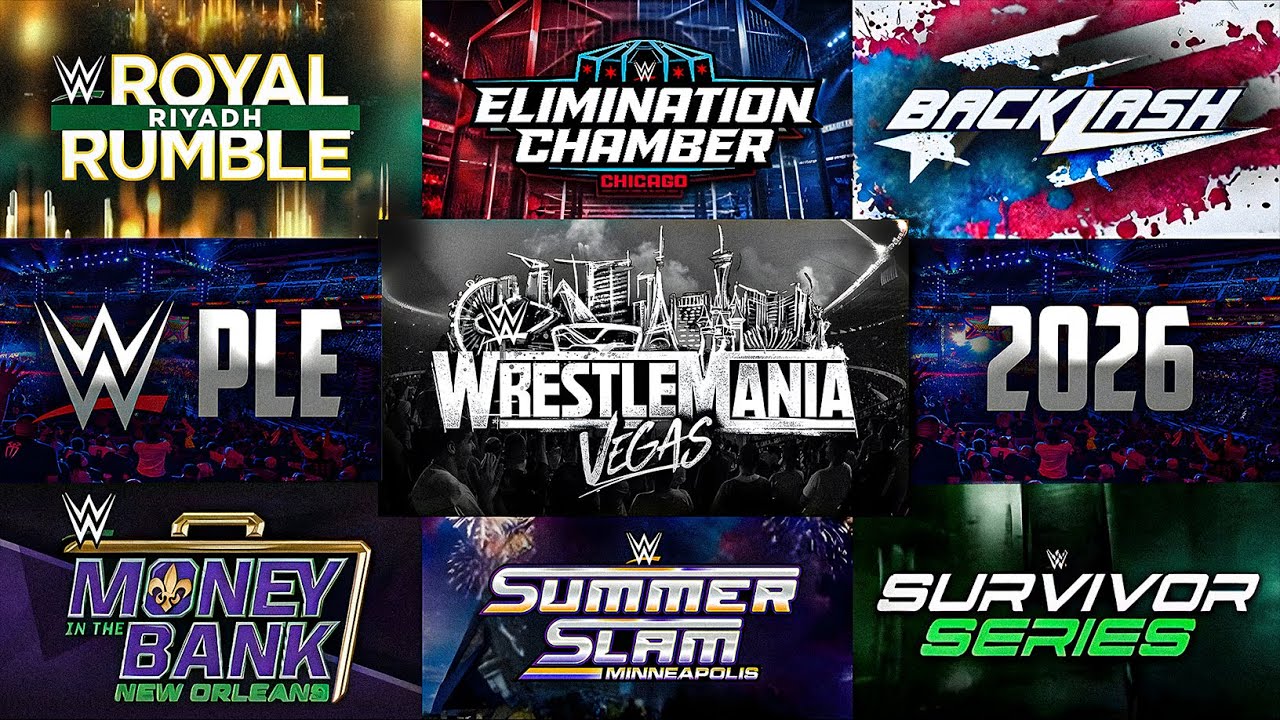 WWE All PLE Events 2026 | Full Schedule | January - December | Date & Venue