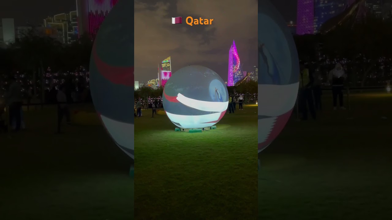 LED SPEARED SHAPE light show at 🇶🇦