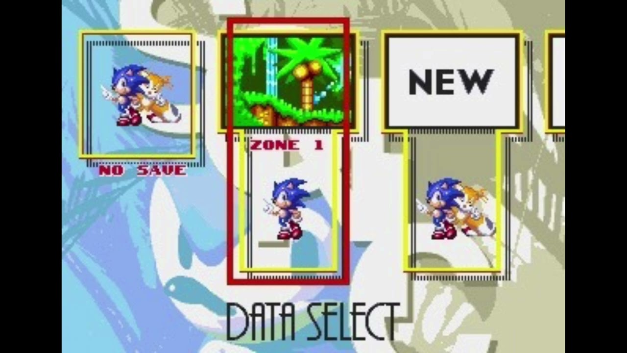 Sonic 3 & Knuckles Data Select - Real Hardware 