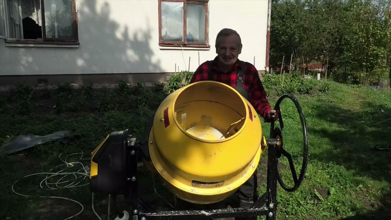 Co z tą betoniarką jest nie tak oraz jak zrobić napinacz paska klinowego betoniarki.