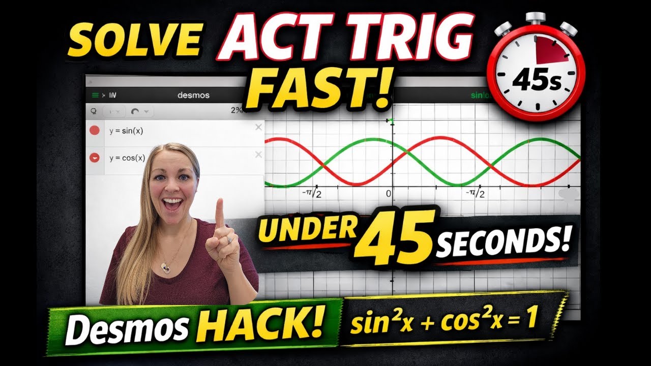 This ACT Math Trick Saves You SO Much Time (Desmos Trig Hack!)