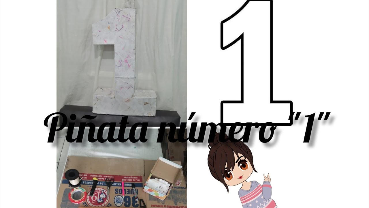 cómo hacer piñata del número 