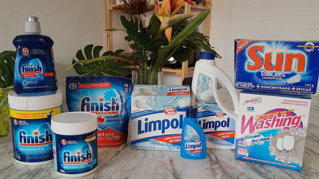 Resenha dos sabões e secantes de máquina de lavar louça, Finish, Limpol, Samy...