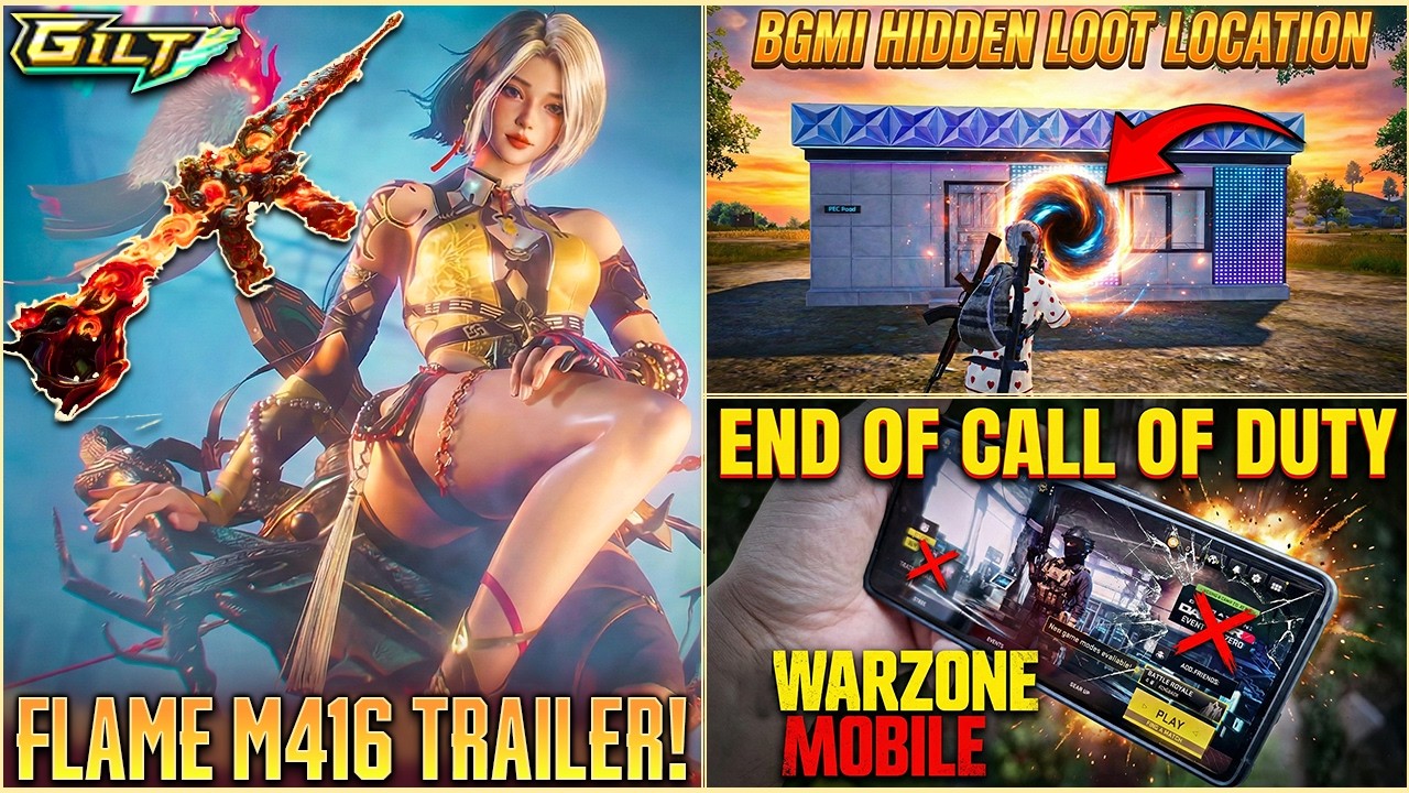 🤫CRIMSON SKYBLADE M416 *OFFICIAL* TRAILER || v4.3 BGMI HIDDEN LOOT AND HINTS || END OF COD WARZONE.