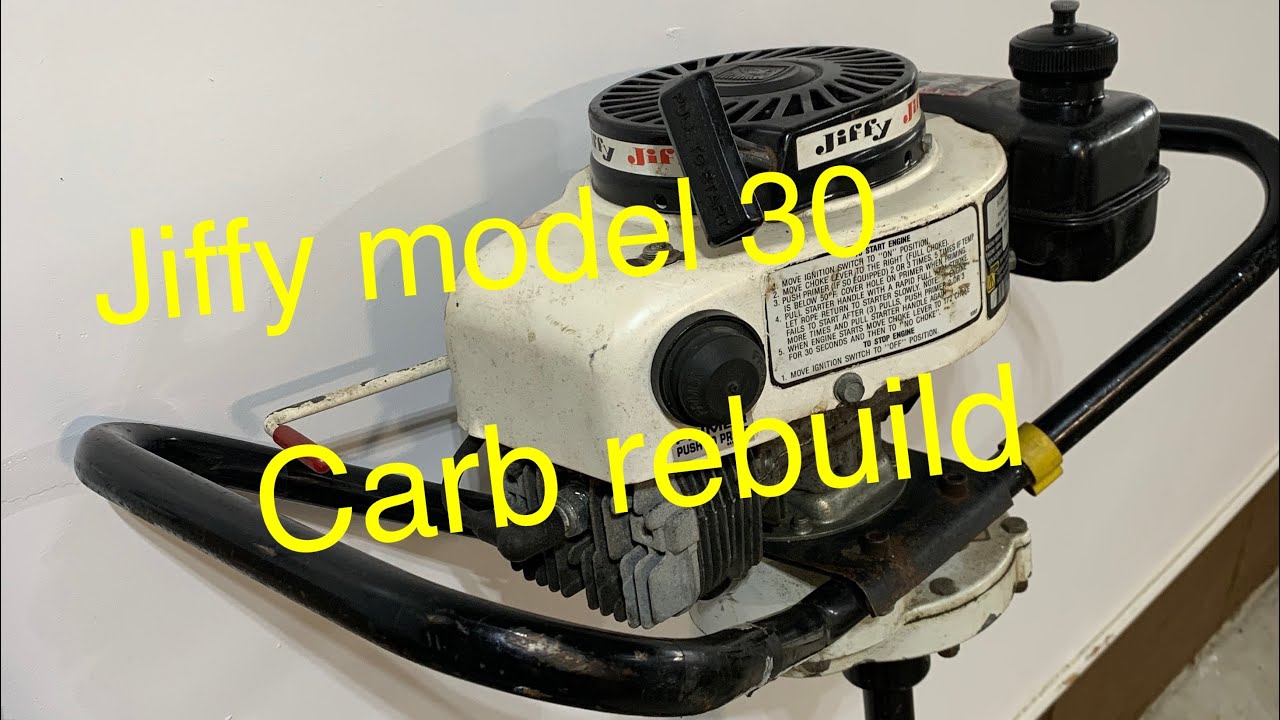 Jiffy model 30 carb rebuild ( 1995 model year )