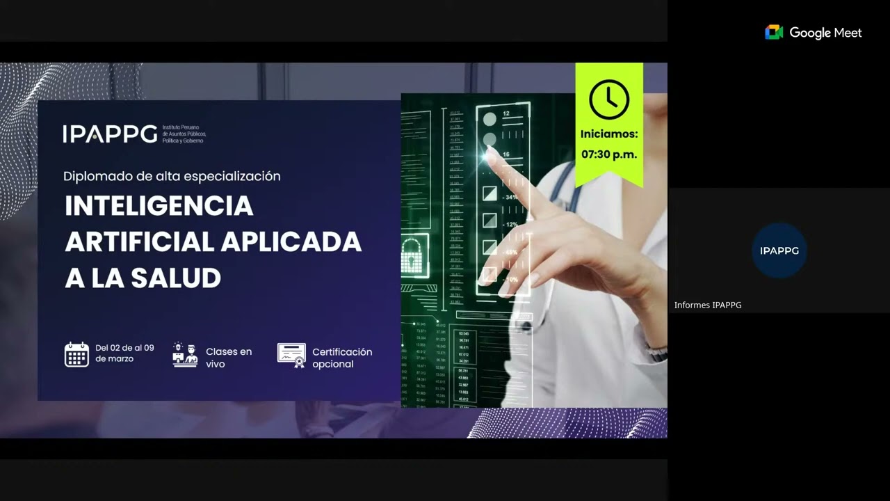 DIPLOMADO GRATUITO DE INTELIGENCIA ARTIFICIAL APLICADA A LA SALUD - SESIÓN 6