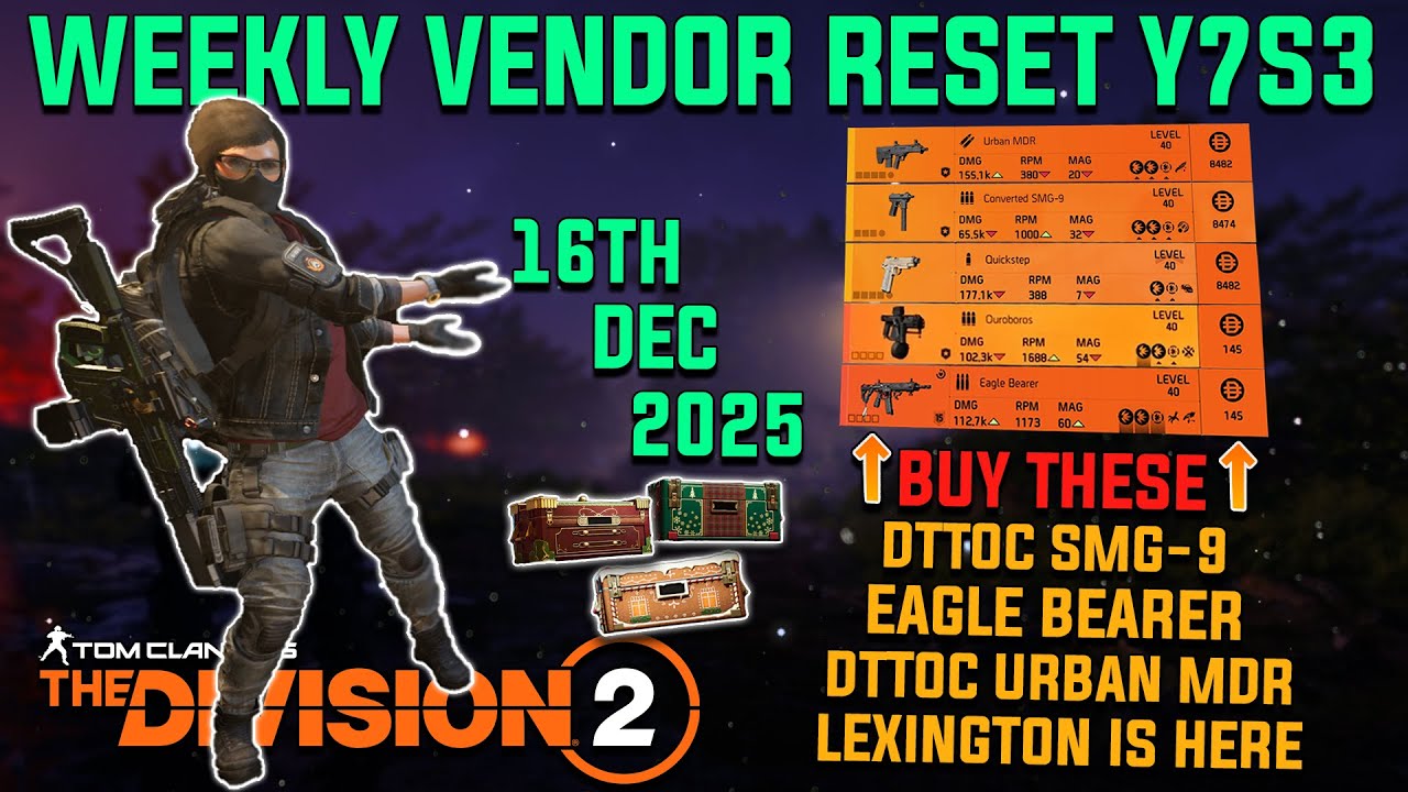 The Division 2 | "WINTER EVENT IS HERE!" WEEKLY VENDOR RESET Y7S3 | December 16th 2025