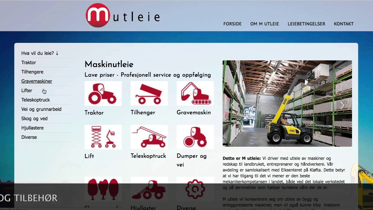 Maskinutleie i Oslo